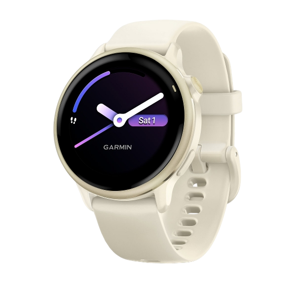 Спортивные смарт часы. Garmin vivoactive 6, GPS, Bone/Lunar Gold, WW 010-02985-01